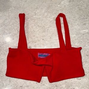 Edikted red crop shirt